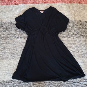 black wrap dress